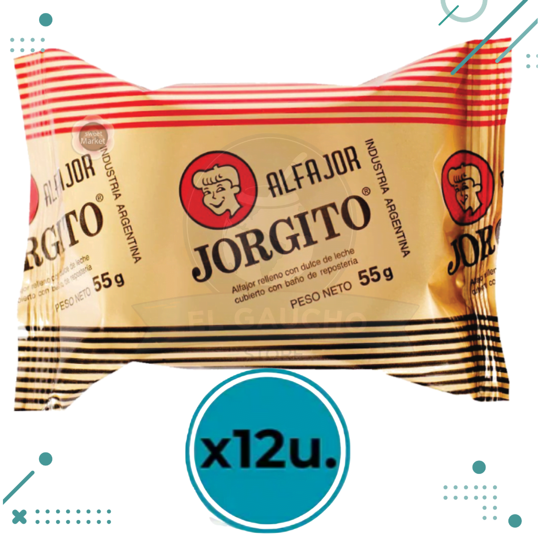 jorgito-8.png Alfajor Jorgito Clásico Negro (55gr) (Pack 12u) (660gr) - Imagen 1