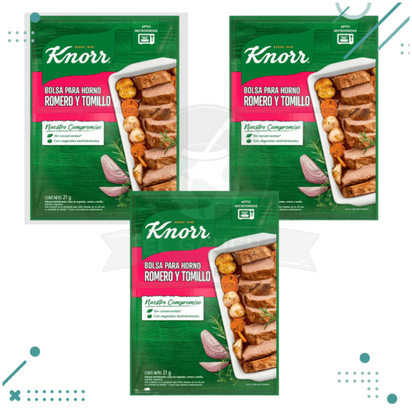 Al Horno Bolsas Saborizadas Knorr Romero y Tomillo (21gr) X3unid (63gr)
