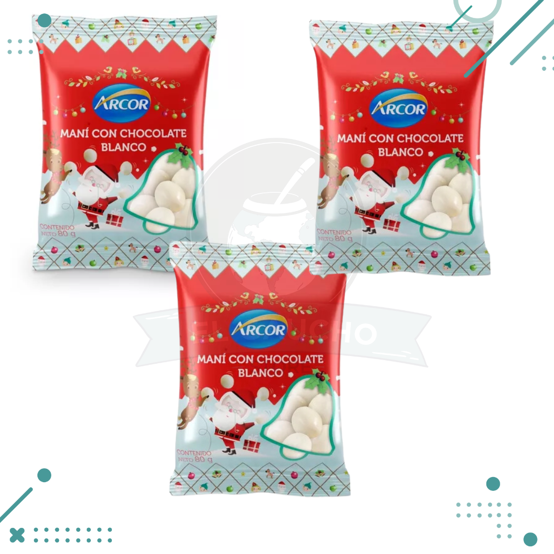 mani-con-chocolate-blanco.png Mani con chocolate blanco ARCOR (80gr) pack x3 un. (240gr) - Imagen 1
