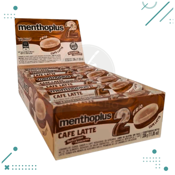 Pastilla Caramelo Menthoplus ACIDOS, FRIO CAFE LATTE 27gr X 12un (326gr)