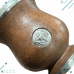Mate Boca Plana Alpaca Algarrobo Con Dije - Imagen 2