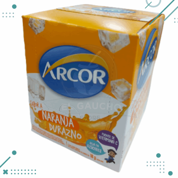 Jugo Arcor Naranja - Durazno 20g (CAJA 18u) (360gr)