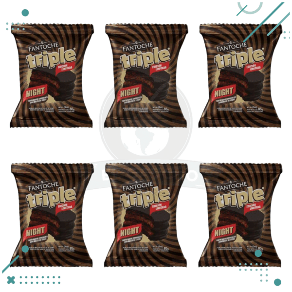 Alfajor Fantoche Triple NIGHT, Edicion Limitada (85gr) (pack de 6u) (510gr)