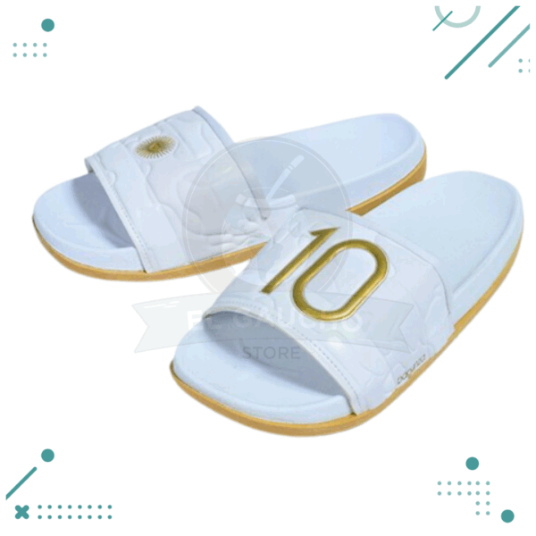 Bagunza Ojotas Chancletas Sandalias, Modelo TOTAL WHITE Selección Argentina