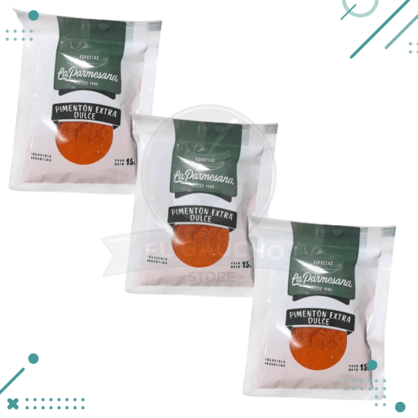 La parmesana pimenton extra dulce 15gr pack x3un. (45gr)