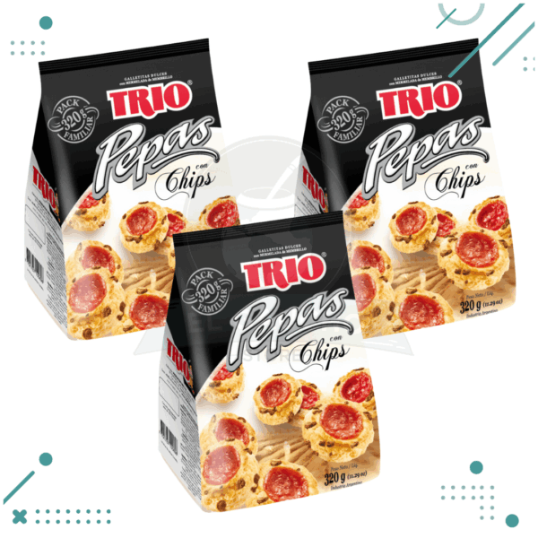 Pepas Con Chips de Chocolate y Membrillo TRIO 300g (x3 un) (900gr)