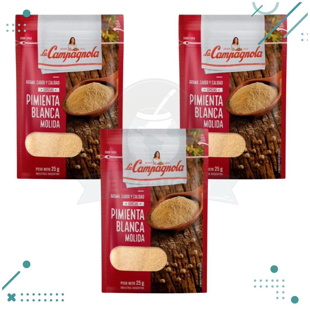 pimienta-1.png Pimienta Blanca Molida La Campagnola x 25g (pack x3) (75g) - Imagen 1