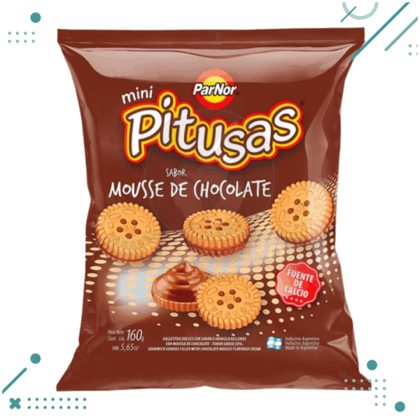 Mini Pitusas Mousse de Chocolate (160gr)