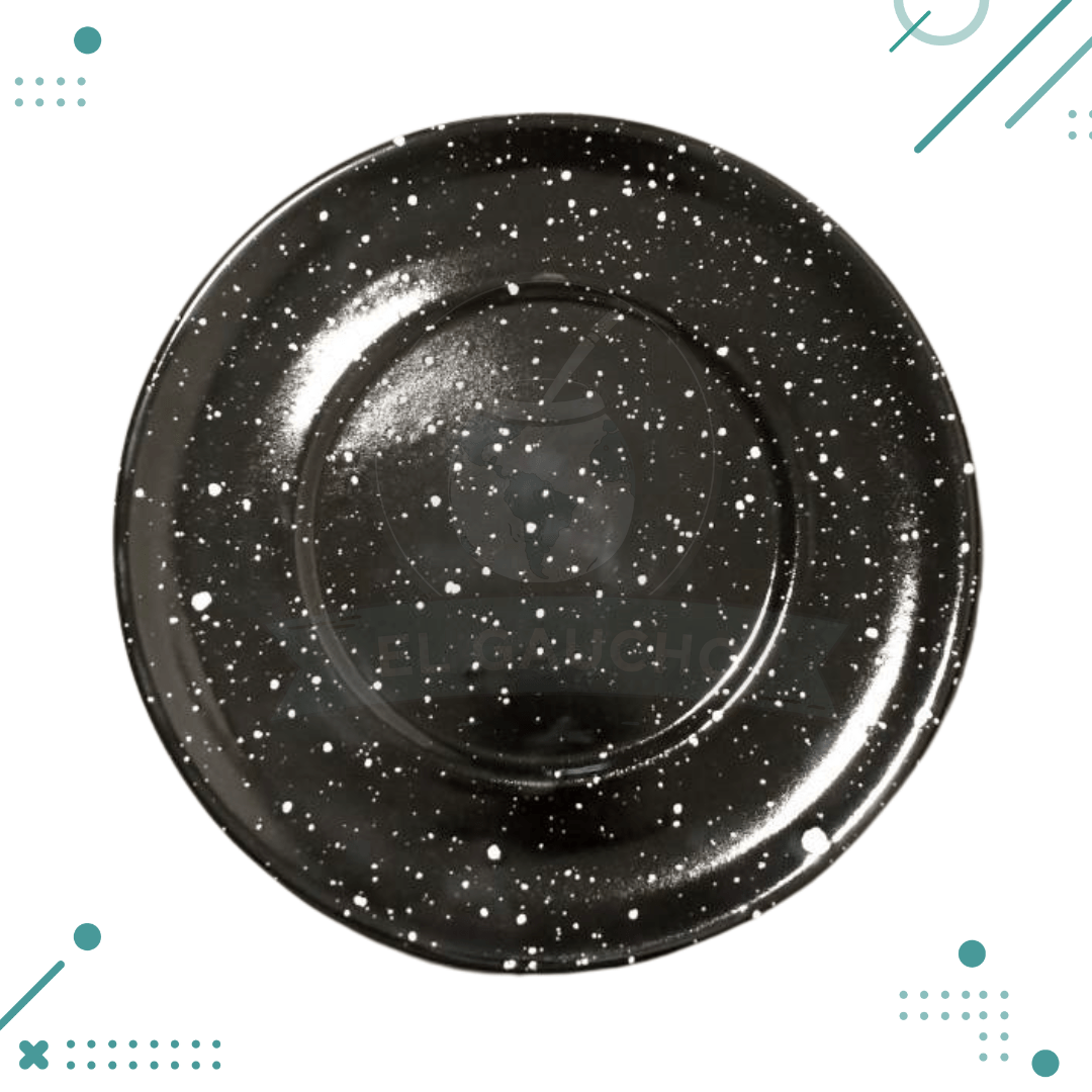 plato-negro-playo.png Plato playo metal enlozado 22 Cm negro - Imagen 1