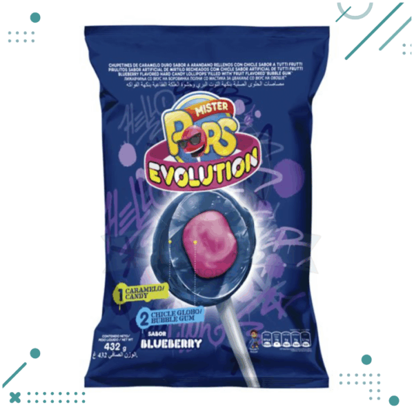 Chupetin Mr Pops Evolution Blueberry (432gr)