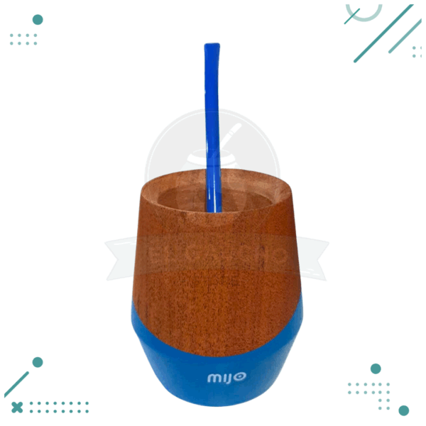 Mate Mijo de Madera Color AZUL