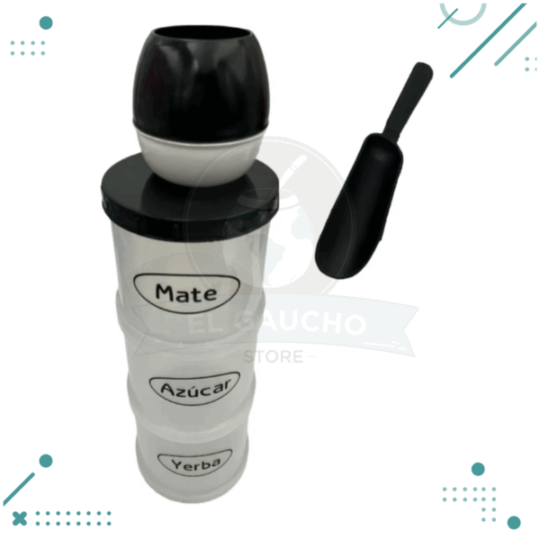 Set Mate 5 Piezas Azucar Yerba Apilable