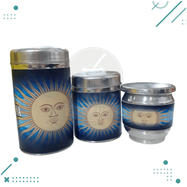 Set ARGENTINA Mate aluminio + Lata de Yerba + Lata Azucar