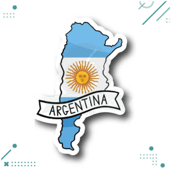 Sticker Argentina - País con Bandera