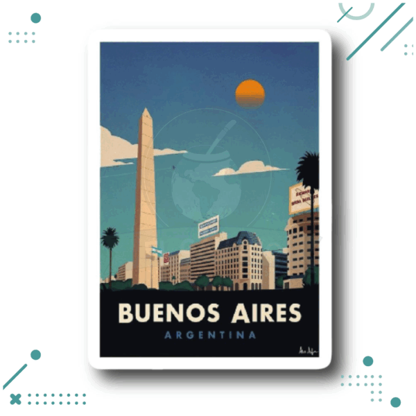 Sticker Argentina - Postal Buenos Aires Obelisco