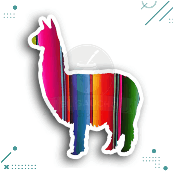 Sticker Argentina - Llama , colores del Noroeste