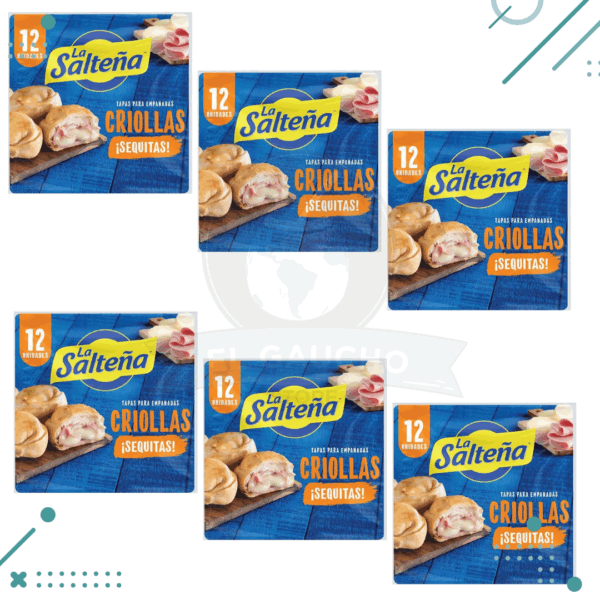 Tapas Empanadas La Saltena CRIOLLAS, 6 Paquetes x 12 un (72 tapas)