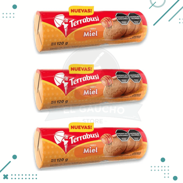 Galletitas TERRABUSI sabor miel 120gr (Pack x3 un.) 360gr