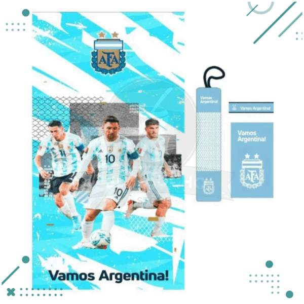 Toallon de Secado Rapido Argentina COLOR CELESTE AFA 2 ESTRELLAS (PROMOCION)