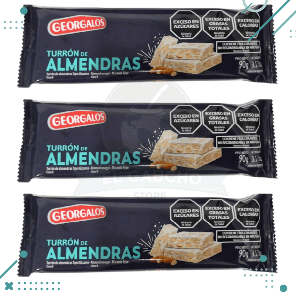 GEORGALOS turron de almendras 90gr "Clase B" (pack x3un.) 270gr