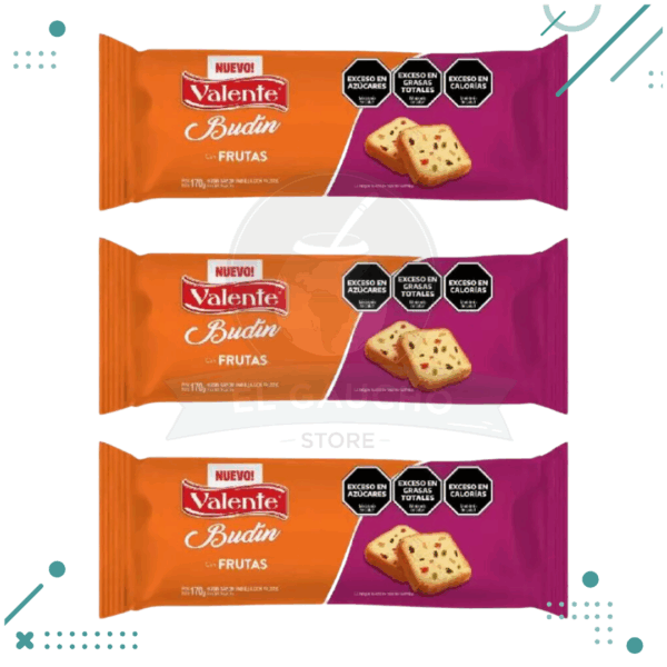 Budin Con Frutas Valente (170gr) (x3un) (510gr)