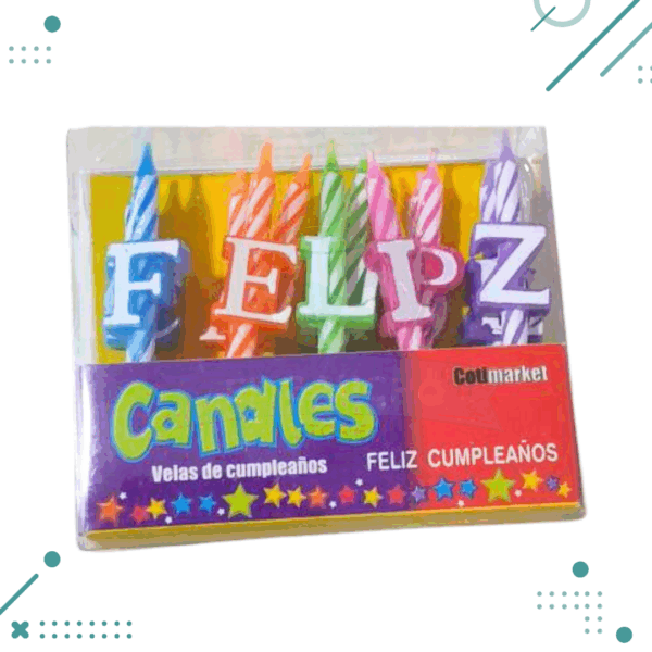 velas frase FELIZ CUMPLEAÑOS
