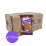 Alfajor Milka Triple Mousse, relleno de Dulce de Leche, con Baño de Chocolate (70gr.) (CAJA 36 UN.) (2.5 KG.)