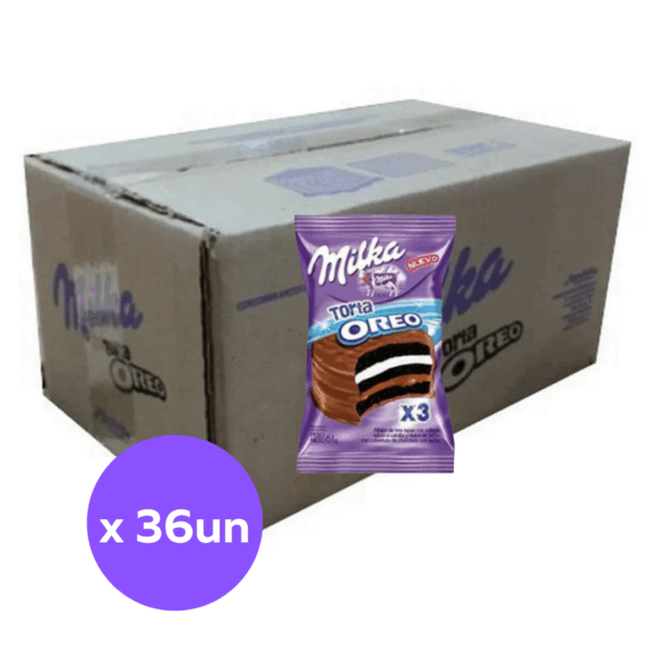 Alfajor Milka Torta Oreo, relleno dos Capas de Dulce de Leche, cubierto de Chocolate (61gr.) (CAJA 36u.)(2.1 KG)