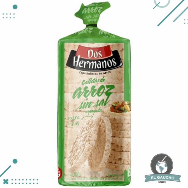 Galletitas de Arroz Dos Hermanos SIN SAL 100g