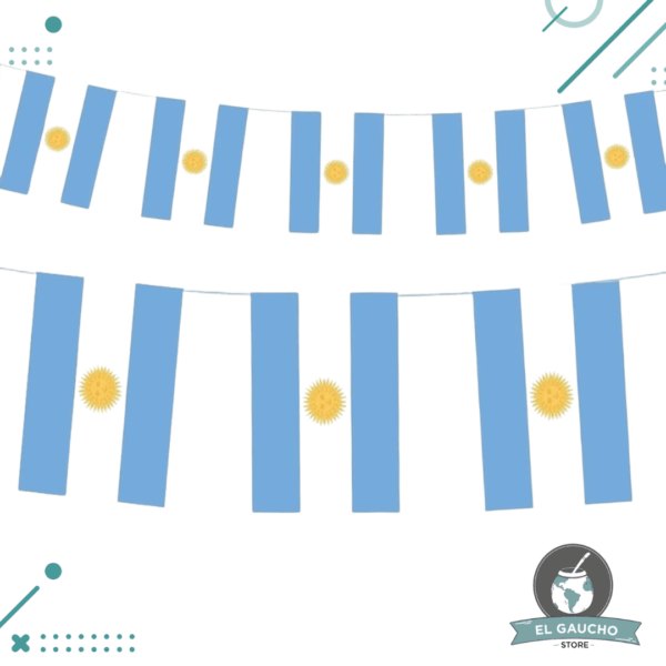 Banderin de Carton Argentina 10 Banderas, 2.4Metros