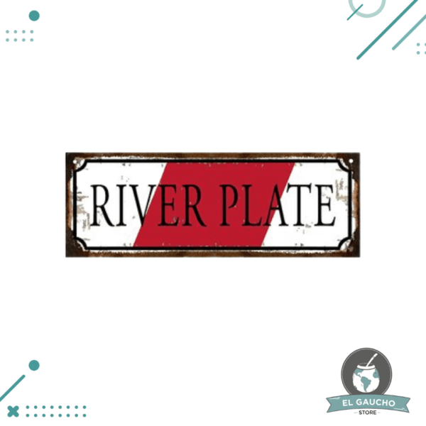 Cartel De Chapa River Plate 28x10cm