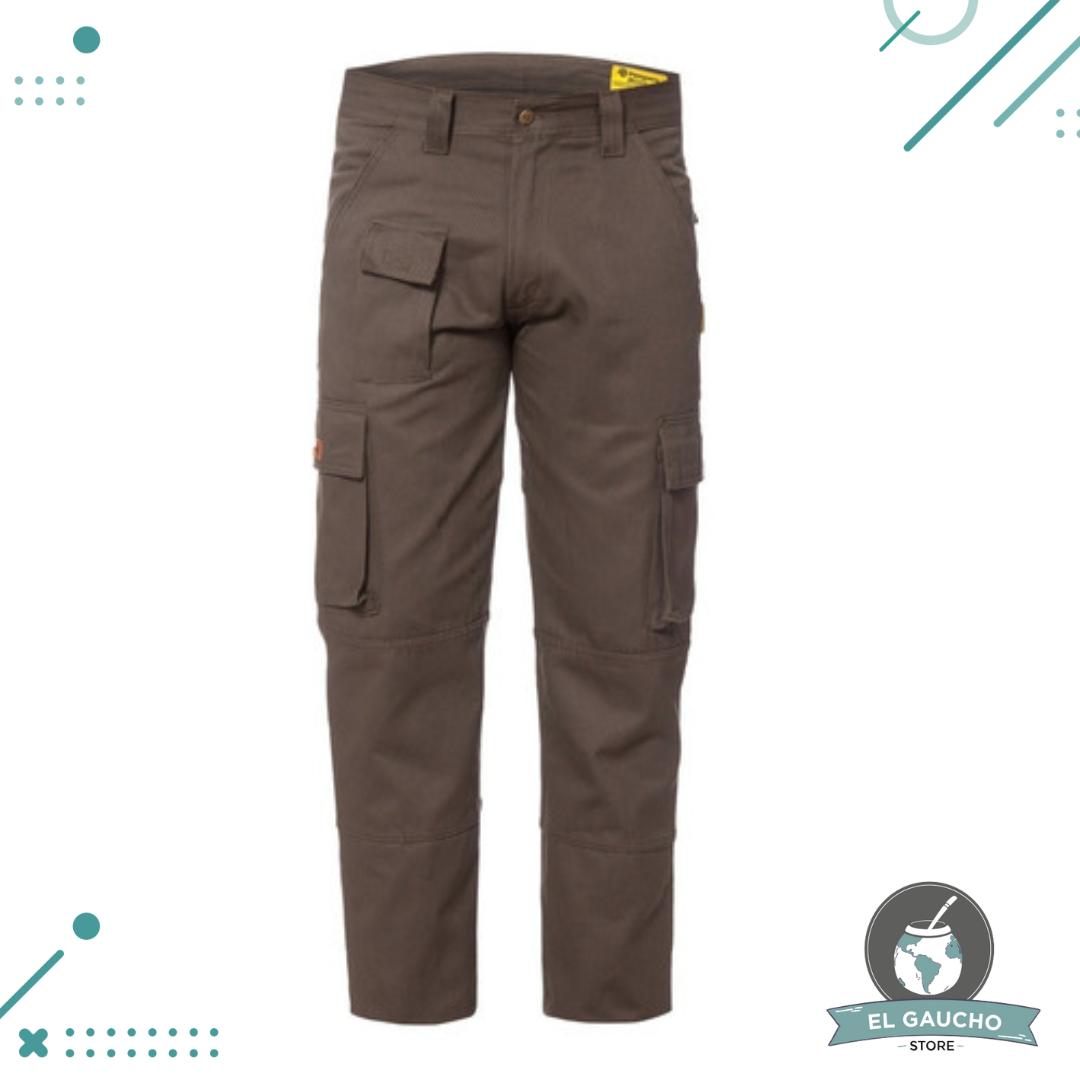 x3-Unidades-2023-02-24T162550.433.png Pantalon Pampero Cargo De Trabajo Reforzado Color VERDE - Imagen 1