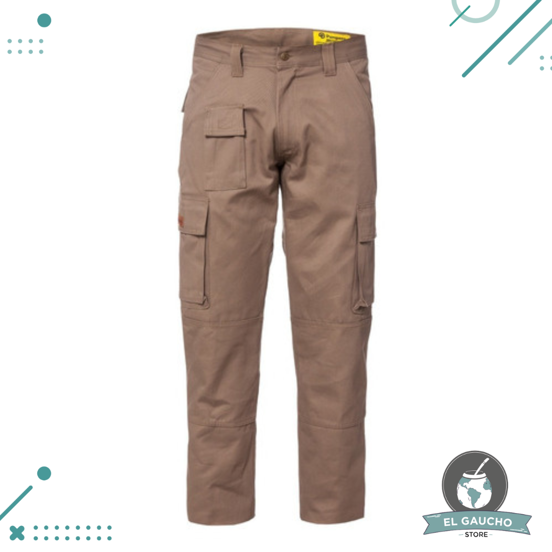x3-Unidades-2023-02-24T162615.949.png Pantalon Pampero Cargo De Trabajo Reforzado Color BEIGE - Imagen 1