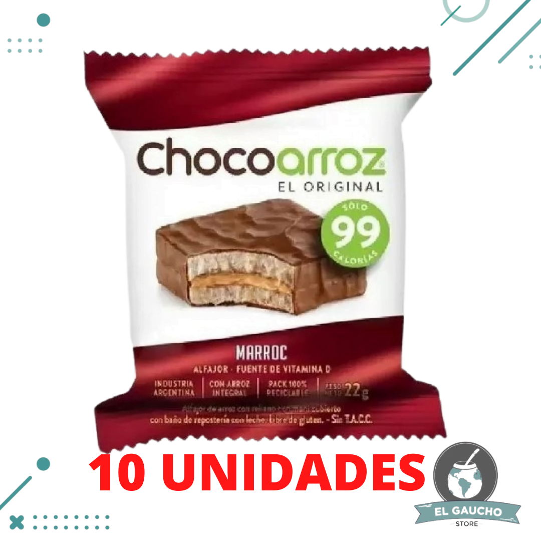 x3-Unidades-3-1-2.png Alfajor Chocoarroz, Marroc (22gr) (Pack de 10u) (220gr) - Imagen 1