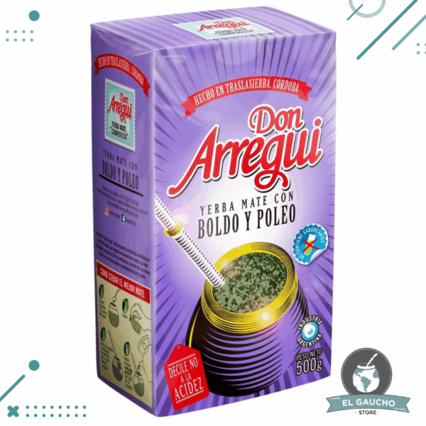 Yerba Mate Don Arregui BOLDO y POLEO (500gr)