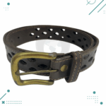 Cinturon Belt Cuero Color Marron Genuino 100% Artesanal, Modelo 2