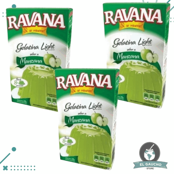 Gelatina LIGHT Ravana Manzana 25gr (3 unidades) 75gr