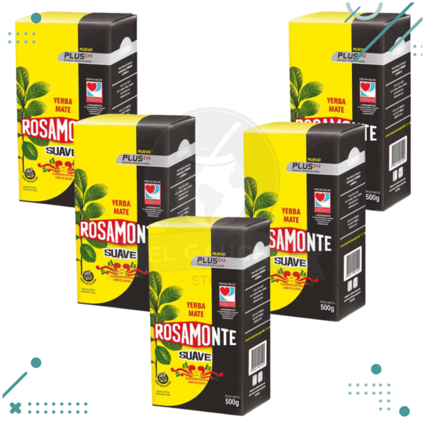 Yerba Mate Rosamonte Suave Plus, (500gr) (pack x 5). (2.5kg)