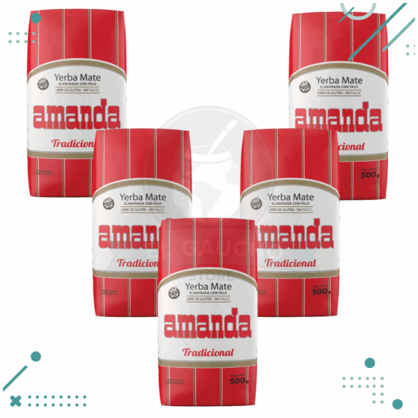 Yerba Mate Amanda Tradicional (500gr) (pack 5 un)(2.5kg)