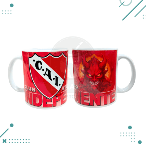 Taza Ceramica Independiente- Escudo y Diablo