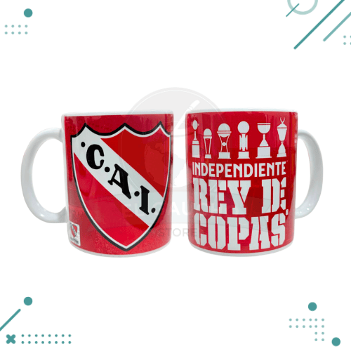 Taza Ceramica Independiente, Escudo y Rey De Copas