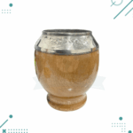 Mate Torpedo Cincelado Alpaca Lapacho (10x8cm aprox) - Imagen 3