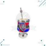 Mate De Madera Recubierto En Aluminio + Caja Y Bombilla Con Dije De Regalo (CASLA) - Imagen 2