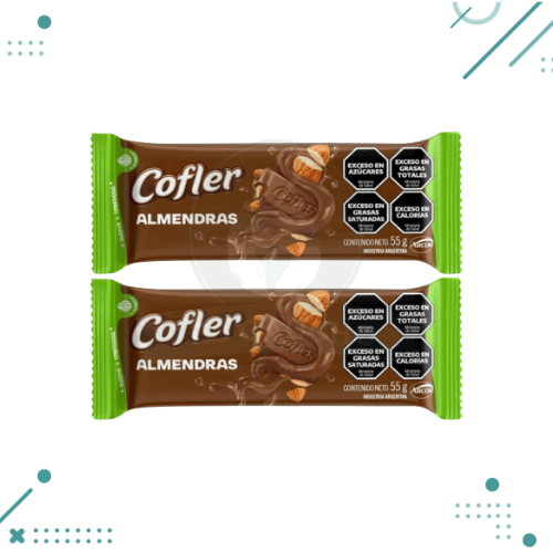 Chocolate Cofler Leche con Almendras 55g (2 unid)(110gr)